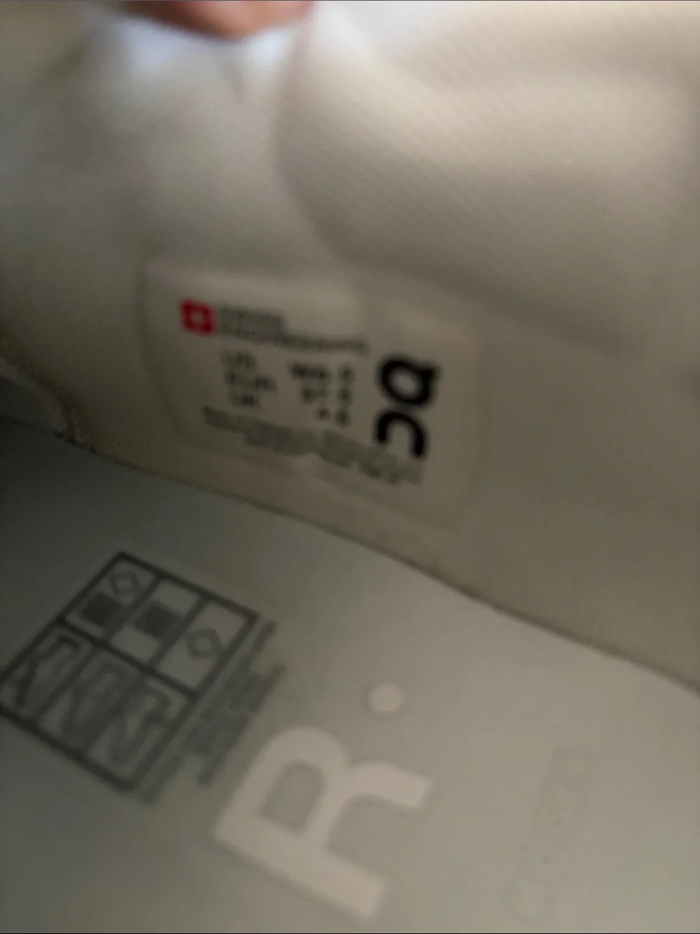Roger federer On Running White Athletic Sneakers — Interior Logo Visible